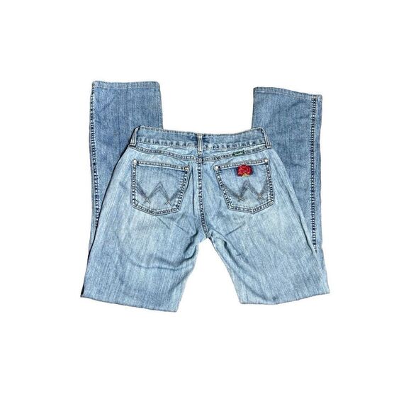 Wrangler Premium Patch Summer Weight Low Rise Jeans Size 3/4 - Picture 3 of 5